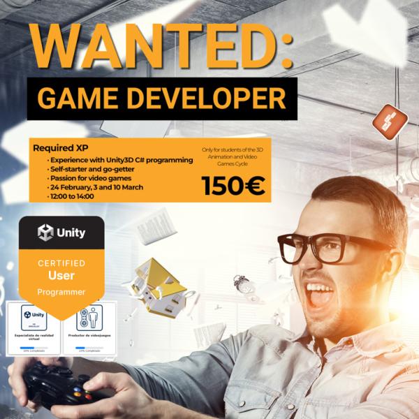 Imagen Curso de preparación al examen de Certificación Unity User Programmer Imagen Curso de preparación al examen de Certificación Unity User Programmer