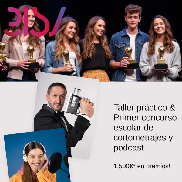 Imagen Taller práctico y Primer concurso escolar de cortometrajes y podcasts Imagen Taller práctico y Primer concurso escolar de cortometrajes y podcasts